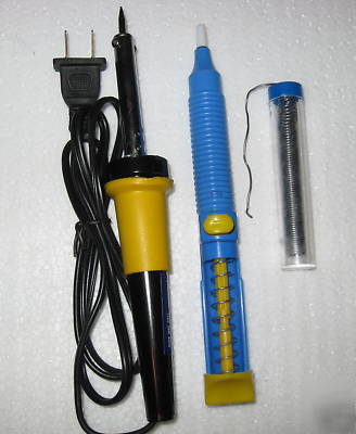 Soldering pencil-30 watt, solder sucker, tube of solder