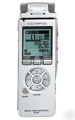 Olympus ds-40 handheld digital voice recorder 512 mb
