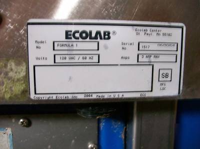 Ecolab formula 1 laundry care washer washing machine