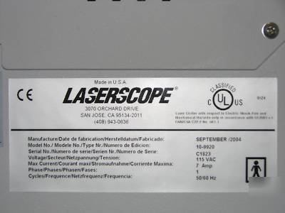 Laserscope lyra used 2004 - under 100 hours use 