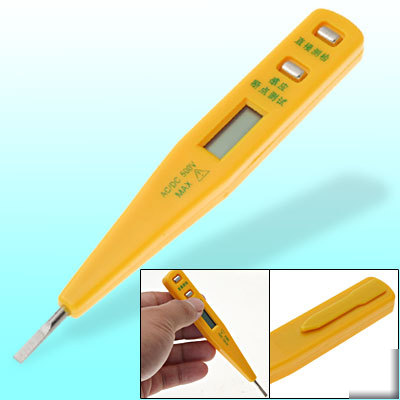 Lcd voltage tester detection screwdriver pen with clip