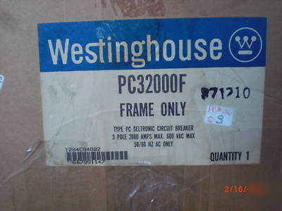 New westinghouse circuit breaker PC32000 2,000AMPS * * 