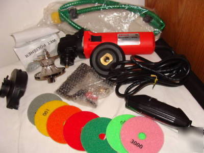 Secco wet polisher/grinder kit with diamond profiler