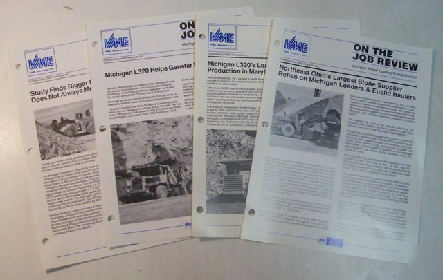 Vme 1989 on the job review sales brochure lot