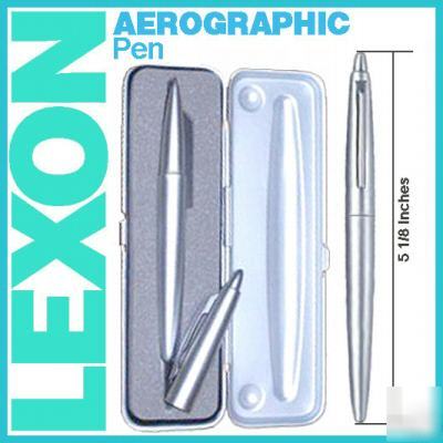 Lexon silver marc berthier aerographic pen & metal case