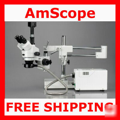 Trinocular 3.5-90X boom microscope + 3.0M usb pc camera