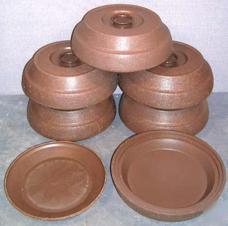 6 therma-systems insulated food serving trays w/ lids