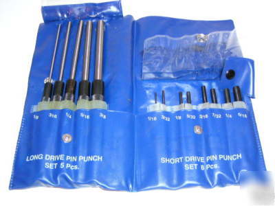 Drive pin puch set(5 long and 8 short)