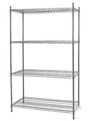 New chrome wire 4-shelf unit 18