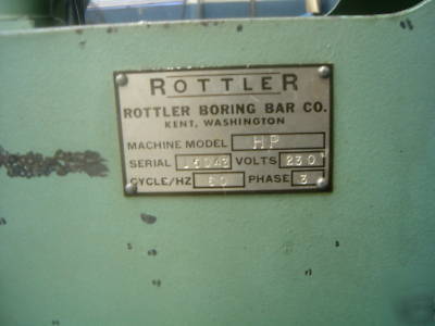 Rottler model hp power stroke engine cylinder hone