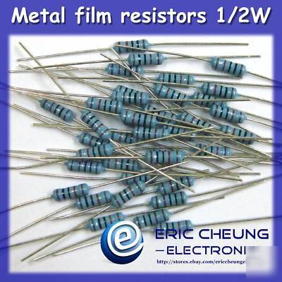 100PCS 6.8 ohm metal film resistors 1/2W+/-1%