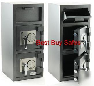 T3214 depository cash safe two doors keypad free ship