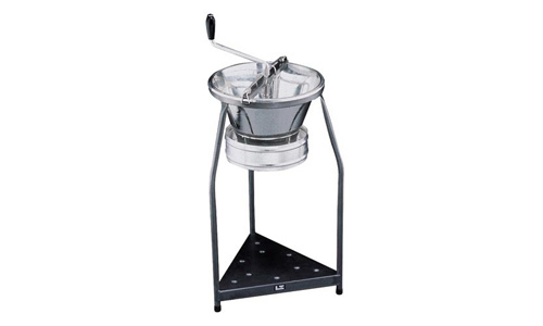 Paderno food mill #10 on stand with 3 mm sieve