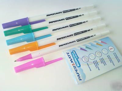 5 papermate kilometrico ballpoint pens 5 vibrant colors