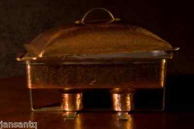 Lift top chafer hand hammered copper serving chafers 