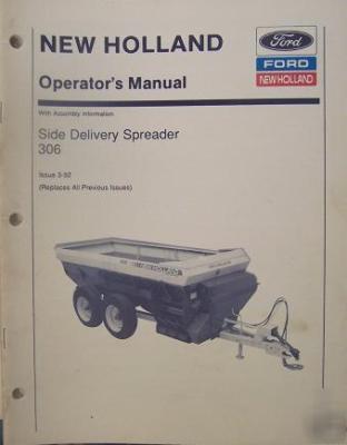 New holland 306 manure spreader operator's manual