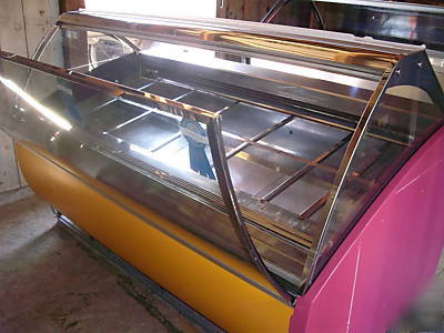 Carpigiani gelato curved glass display freezer 