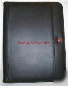 New wenger executive leather writing pad padfolio black 