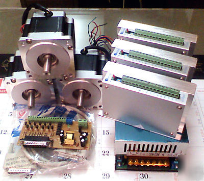 Cnc mill 3 axis control kit NEMA34 step motor 40KG.cm