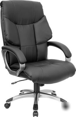 Office chair black leather executive free shipping