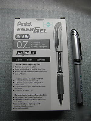 Box of 12 pentel energel BL57 pens - black - 0.7MM