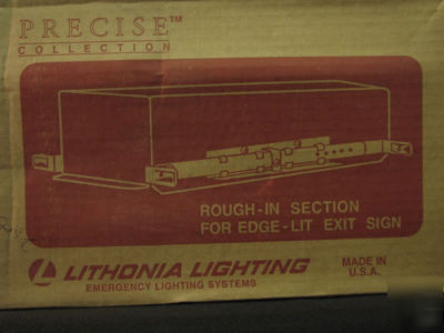 Lithonia rough-in edge lit exit sign lighting led 1 red