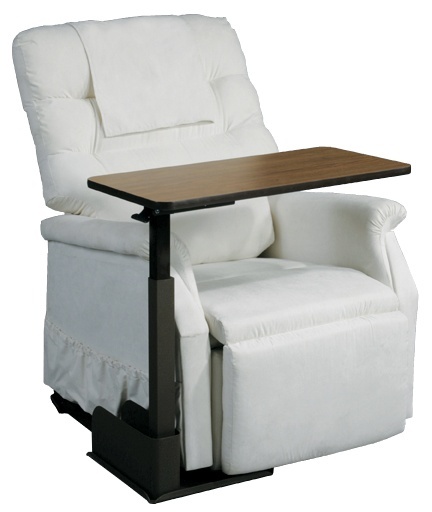 New deluxe seat lift chair overbed left side table