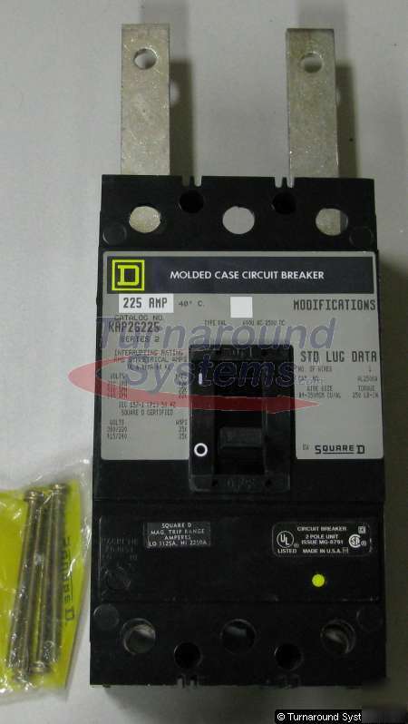 New square d KAP26225 circuit breaker, 225 amp, 