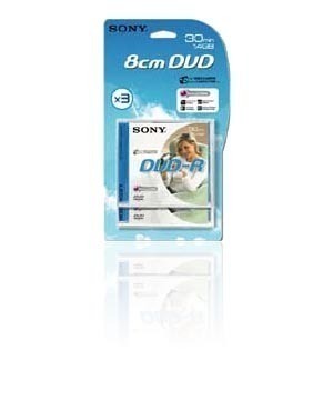Sony dvd-r 1.4GB 1-2X 8CM discs for camcorders pack 5