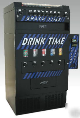 Snack and soda changer combo vending machine compact