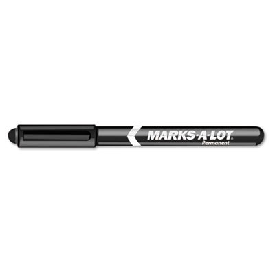 Avery-dennison pen-style permanent marker, black, 12/dz