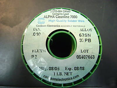 Alpha cleanline 7000 63/37 high quality solder 6 spools