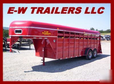 New 2010 delta stock and cattle trailer--20' -gooseneck