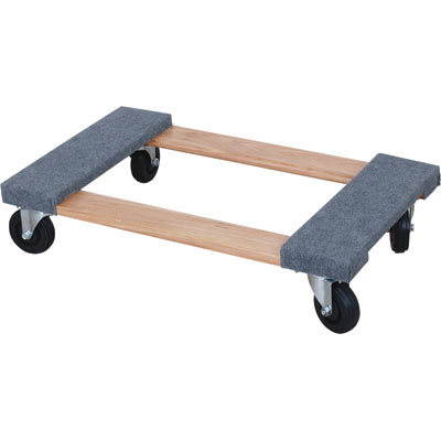 Northern industrial carpeted hardwood dolly - 900LB.