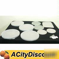 Set of 9 asstorted restaurant food service plastic lids