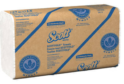 01980 scott 25PK 175-count 1 ply white hand towels