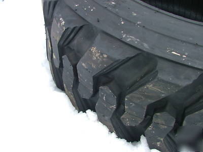 New 4 skid steer tires and rims - 10X16.5 - 10 ply - 