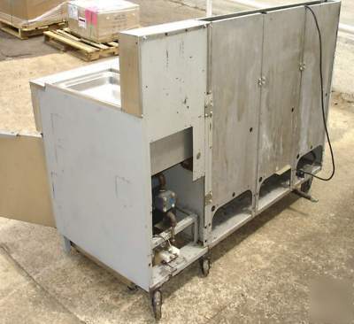 Used frymaster gas 3 bank fryer w/ dump-filter station