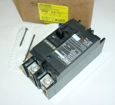 New square d 200 amp molded case thermal mag breaker