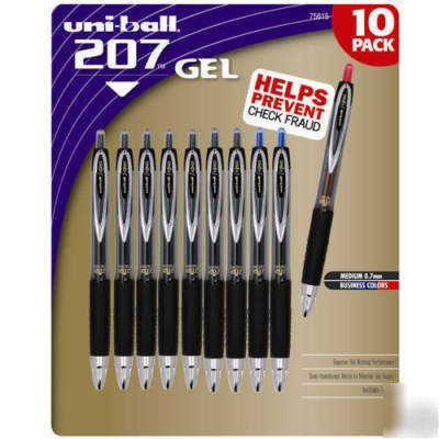 Nib 1) 10 count u all 207 asst color medium tip gel pens