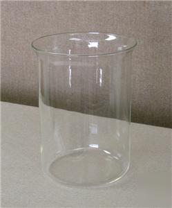 Pyrex-type beaker - unmarked - 1000 ml - 6-1/4