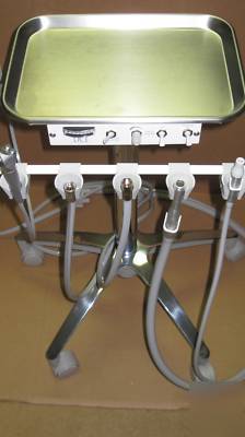 Dental equipment mobile 2 handpiece cart & vacuum pkg.