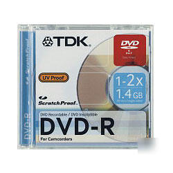 5 pack tdk 8CM dvd-r recordable jewel case scratchproof