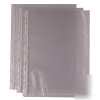100 A4 punched pockets wallets folders multi clear