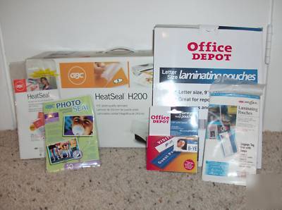Heatseal H200 full-page laminator & lots of supplies 