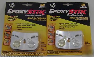 Dap epoxy stik 2-minute 2 use epoxy pack 2 pack