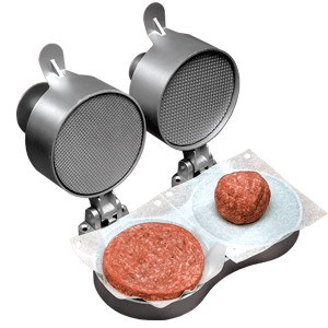 Double hamburger patty maker press sausage whitetail