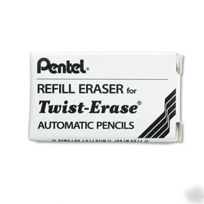 2 pk pentel twist-erase pencil eraser refill, 3-pk