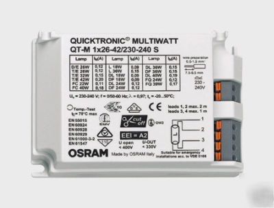 Osram dulux cfl 4-pin electronic ballast qt-m 1X26W-42W