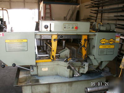 Hyd-mech band saw model s-20, 3 phase, very good used